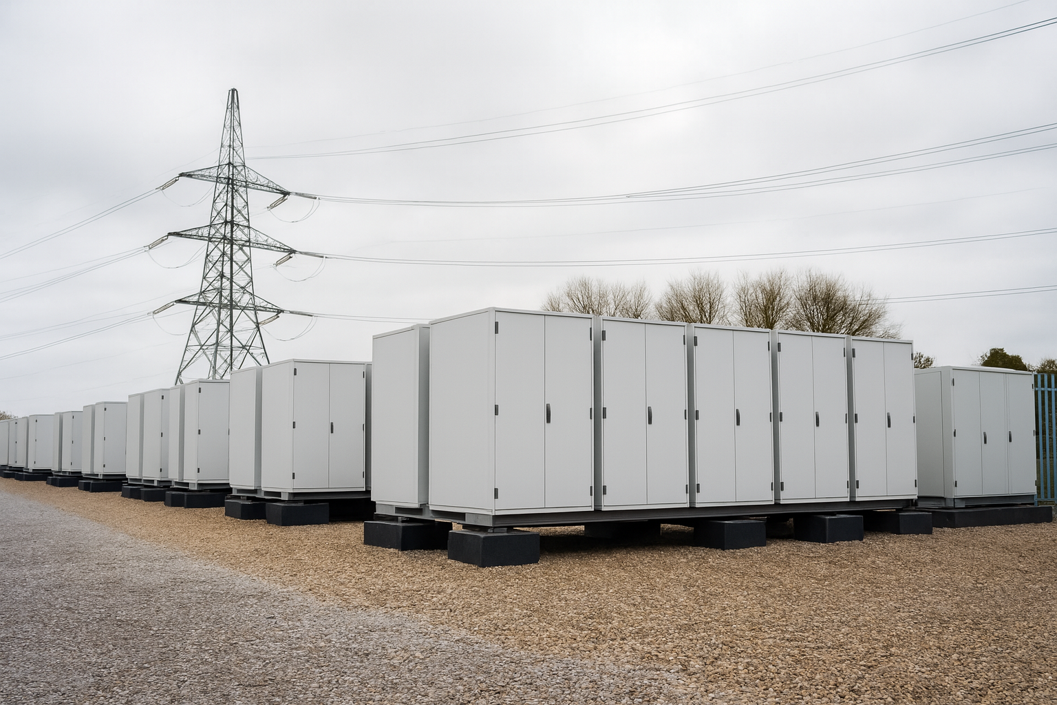 Utility site at work