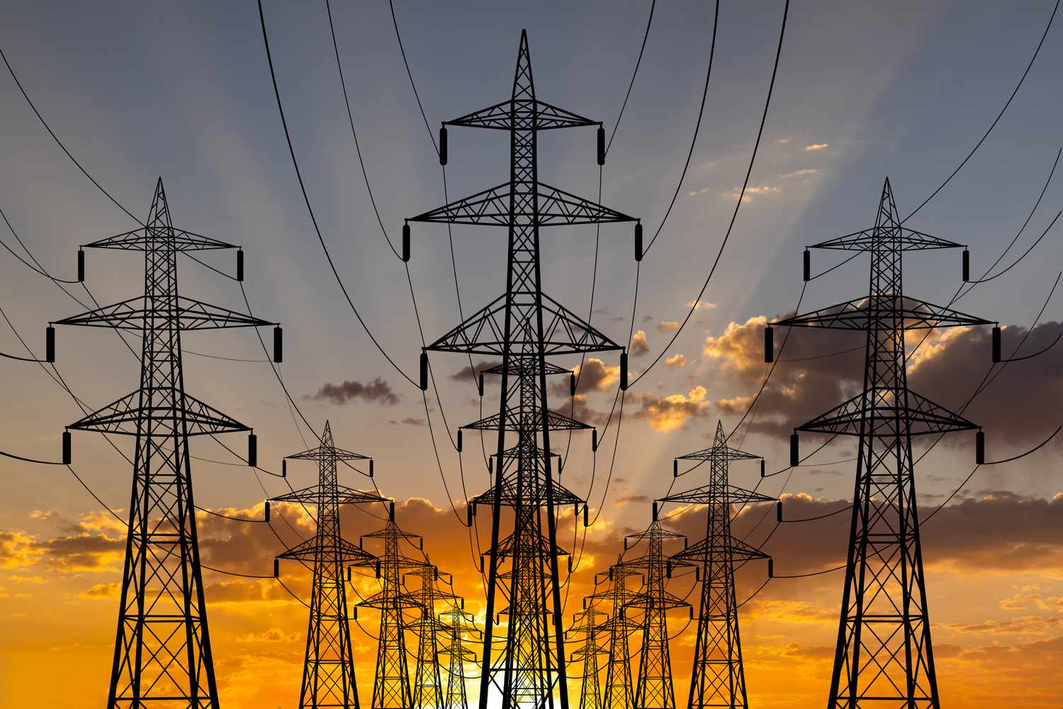 Overhead transmission line towers